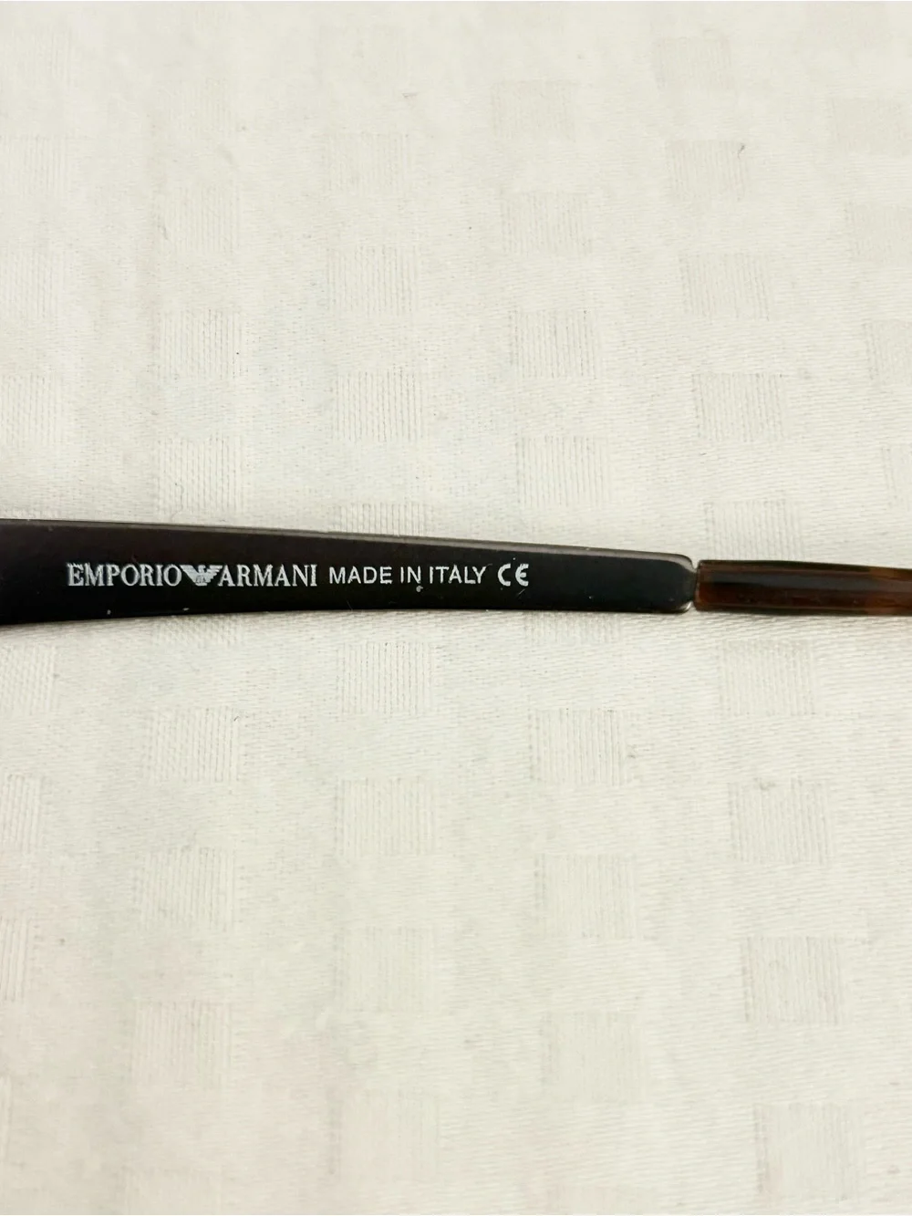 Emporio Armani Vintage Brown Lens Metal Oval Sunglasses